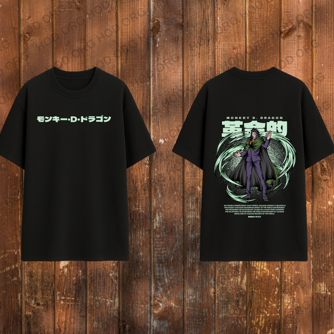 Monkey D. Dragon Black T-Shirt